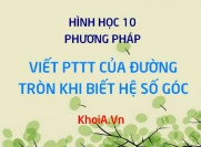 Viết phương trình tiếp tuyến của đường tròn khi biết hệ số góc k - Hình học 10